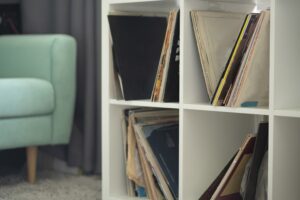 Decorar com discos de vinil